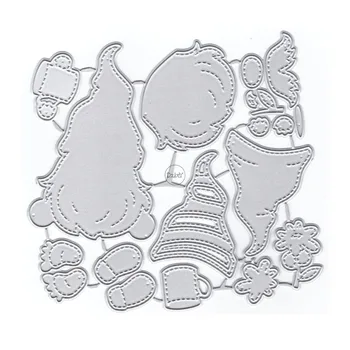 DzIxY Dwarfs Leaves Штампы для Резки Металла для Изготовления Открыток Наборы Штампов для Тиснения Бумаги Альбомные Поделки 2023 Новые Шаблоны Трафареты