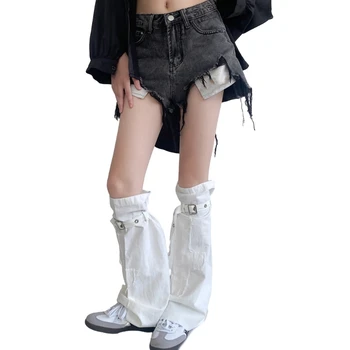 Женские гетры в стиле панк, длинные носки, чулки в стиле харадзюку