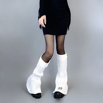 Новые модные Женские Трикотажные Гетры, Расклешенные Гольфы, Манжеты для ботинок, Носки с сутулостью в японском стиле, Горячая распродажа