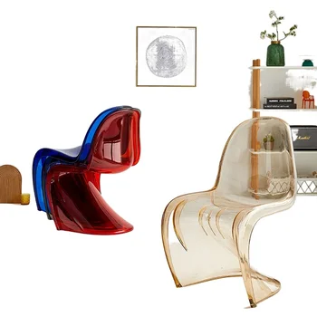 Обеденные стулья в скандинавском минимализме, Современный дизайнерский пластиковый Эргономичный шезлонг, Прозрачная мебель для ресторана Sillas